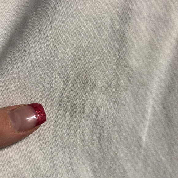 Zara purple Amore small cropped T-shirt white has spots - Picture 4 of 9